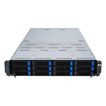 Platforma Asus Rack (2U) RS720A-E12-RS12 AMD Epyc 9004 (8x NVMe, 4x SATA/SAS, 2xM.2, 4xGPU, 2x10Gbe, IPMI, 1+1 2600W)