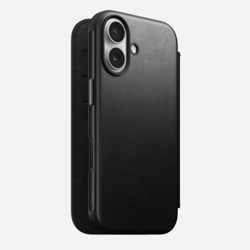 NOMAD Modern Leather Folio - skórzane etui do iPhone 17 kompatybilne z MagSafe (black) [go]