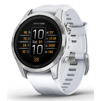 Zegarek sportowy Garmin Epix PRO (Gen 2) AMOLED 42mm SS Whitestone/Srebrny