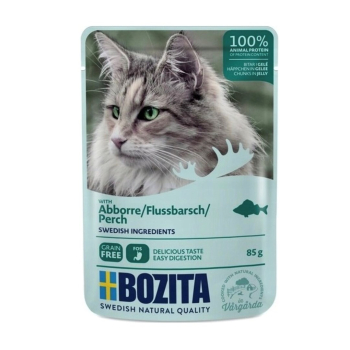 BOZITA Mięsne kawałki w galarecie z okoniem - saszetka dla kota - 85g