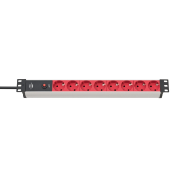Listwa zasilająca Brennenstuhl Alu-Line 19" Steckdosenleiste 8-fach - 10A Sicherungsautomat und Kaltgerätestecker [19" Steckerleiste für Serverschränk