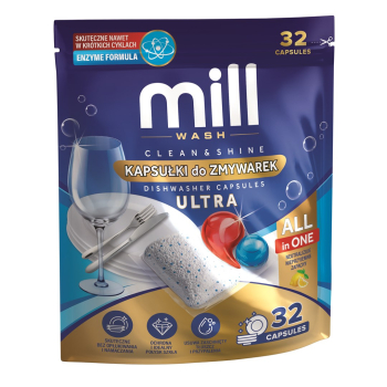 MILL Kapsułki do zmywarek CLEAN&SHINE ULTRA 32szt.  3K. D