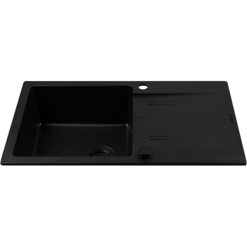 Zlew KARPATHOS 76x44 1B 1D volcano Black Edition