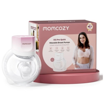 MOMCOZY S12 Pro Quick | Laktator muszlowy | Bezprzewodowy, pojedynczy, kolor różowy