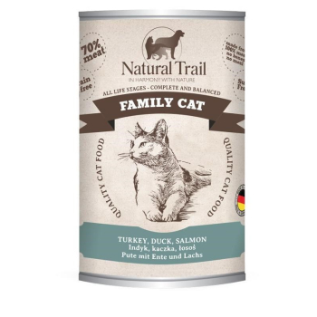 NATURAL TRAIL Cat  Family Turkey, Duck,Salmon 400g