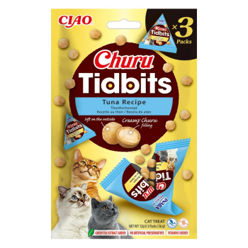INABA CAT CHURU TIDBITS 3P TUNA RECIPE 3x12g