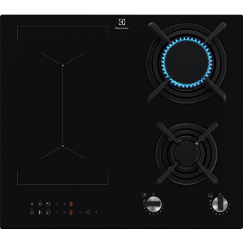 Płyta indukcyjno-gazowa ELECTROLUX KDI641723K 60 cm | 2 pola indukcyjne + 2 palniki | PowerBoost | zapłon elektryczny | czarny (OUTLET)