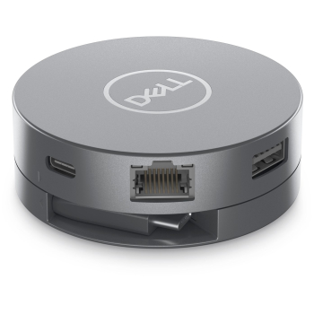 DELL DA305 Przewodowa USB 3.2 Gen 2 (3.1 Gen 2) Type-C Srebrny