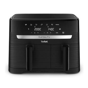TEFAL Dual Easy Fry Essential Airfryer EY901N, 2700 W, 8.3 L, Juodas