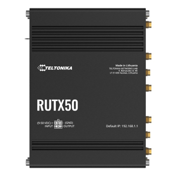 Teltonika RUTX50 router bezprzewodowy Gigabit Ethernet Dual-band (2.4 GHz/5 GHz) 5G Czarny