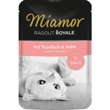 MIAMOR Ragout Royale smak: tuńczyk z kurczakiem w sosie - saszetka 100g