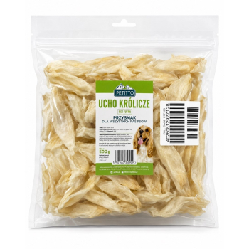 PETITTO - ucho królicze bez futra -500 g