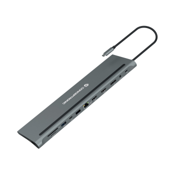 Stacja dokująca CONCEPTRONIC 12-1 USB-C->2xHDMI/3xUSB-A/DP/+ 18cm gr