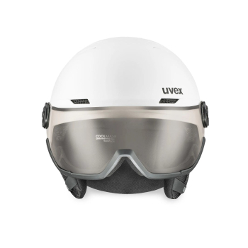 Kask narciarski UVEX Wanted Visor pro V white matt