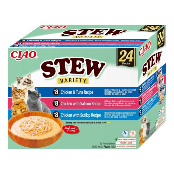 INABA CAT CIAO STEW CHICKEN,FISH, SCALL 24x40g