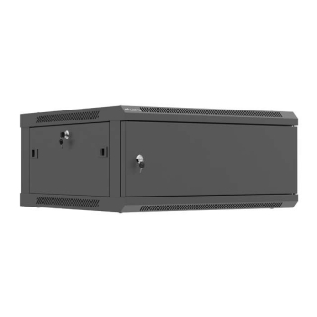 LANBERG SZAFA INSTALACYJNA RACK WISZĄCA 19" 4U 600X600 CZARNA DRZWI METALOWE (FLAT PACK)