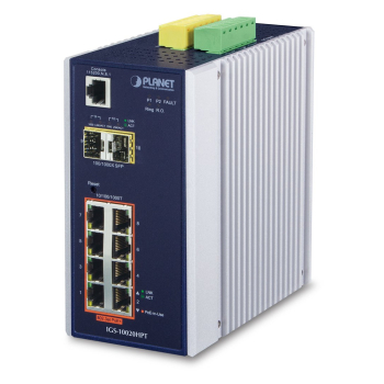 PLANET IGS-10020HPT łącza sieciowe Zarządzany L2+ Gigabit Ethernet (10/100/1000) Obsługa PoE Czarny, Biały