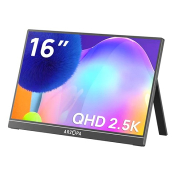 Arzopa Z1RC 16 monitor komputerowy 40,6 cm (16") 2560 x 1600 px 2.5K Czarny