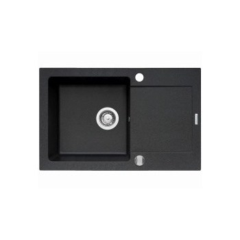 PYRAMIS MIDO (76x44) 1B 1D Podtynkowy montaż zlewu Prostokątny Czarny