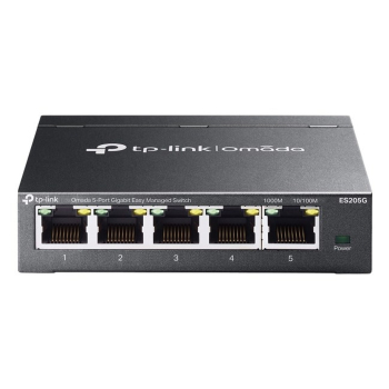 TP-Link Omada ES205G przełącznik sieciowy Zarządzany Gigabit Ethernet (10/100/1000) Czarny
