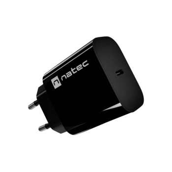 NATEC ŁADOWARKA SIECIOWA RIBERA 1X USB-C 20W CZARN