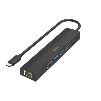 HAMA USB-C-Hub, Multiport, 6 Ports, 3x USB-A, USB-