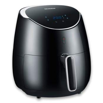 Severin FR 2445 frytkownica Pojedyńczy 5 l Autonomiczny 2000 W Frytkownica na gorące powietrze Czarny, Metaliczny, Srebrny