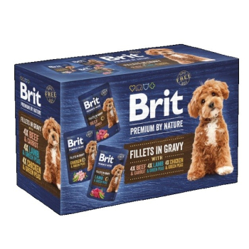 BRIT Premium by Nature Dog Filets in Gravy multipack mokra karma dla psa 12x85g