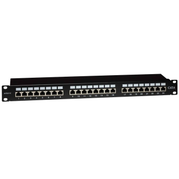 EmiterNet Panel 19" 24xRJ45 STP kat.6 (1U) z półką