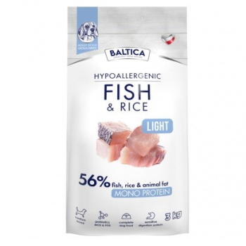 BALTICA NUTRACEUTIC Hypoallergenic Fish & Rice Light M 3kg
