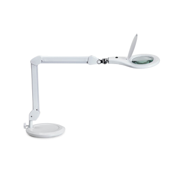 MAUL LED Lupenleuchte Makro mit StandfuĂź weiĂź