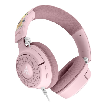 Razer Kraken V4 X – Pikachu & Eevee Edition Zestaw słuchawkowy Przewodowa Opaska na głowę Gaming USB Type-C / USB Type-A Różowy