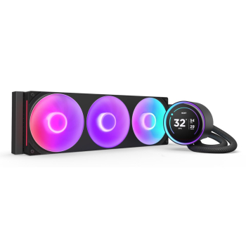 NZXT Kraken Elite 420 RGB Procesor Chłodnica cieczy all-in-one 14 cm Czarny 1 szt.