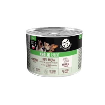 PetRepublic dla psa z królikiem kawałki w sosie 10x200g