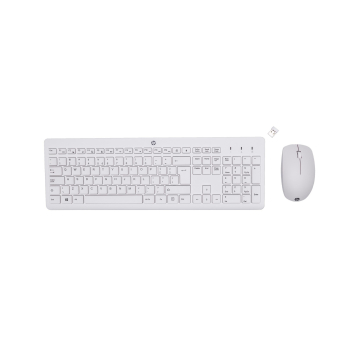 Zestaw klawiatura + mysz HP 230 Wireless Mouse and Keyboard Combo bezprzewodowe białe 3L1F0AA