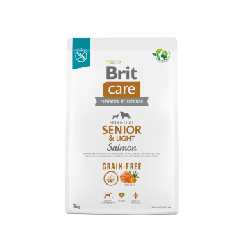 BRIT Care Grain-Free Senior & Light Salmon – sucha karma dla psa - 3 kg