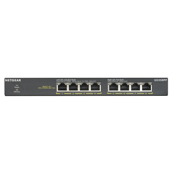 Switch Netgear GS308PP-100EUS 8p PoE 83W* (PoE+: 8p) Unmanaged Gigabit