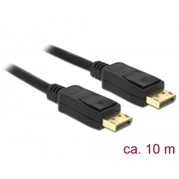 DELOCK Kabel DP 1.2 -> DP St/St 10.0m schwarz 4K 60Hz