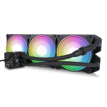 Alphacool Pro Aurora 420 CPU AIO Procesor Zestaw do chłodzenia płynami 14 cm Czarny, Biały