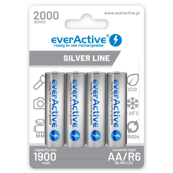 Zestaw akumulatorków everActive EVHRL6-2000 (2000mAh ; Ni-MH)