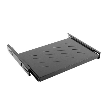 Półka wysuwana do szaf stojących Lanberg AK-1006-B (350 mm; kolor czarny)