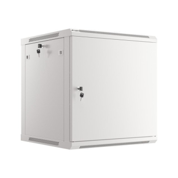 SZAFA INSTALACYJNA RACK WISZĄCA 19" 12U 600X600 SZARA DRZWI METALOWE (FLAT PACK)