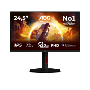 Monitor AOC 24,5" 25G4KUR Fast IPS FHD 400Hz 2xHDMI DP HUB