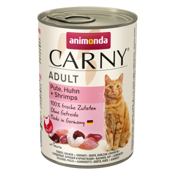 ANIMONDA Carny Adult indyk, kurczak, krewetki - mokra karma dla kota - 400g
