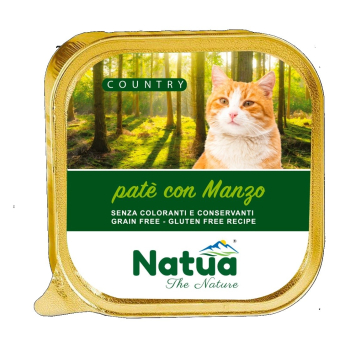 Natua Country Beef - Wołowina karma mokra dla kota tacka 100g