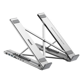 UNITEK PODSTAWKA POD LAPTOP REGULOWANA + HUB USB-C/A, HDMI 2.0, PD 100W