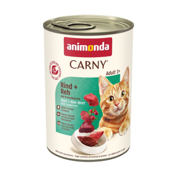 ANIMONDA Carny Adult wołowina, sarnina z borówkami - mokra karma dla kota - 400 g