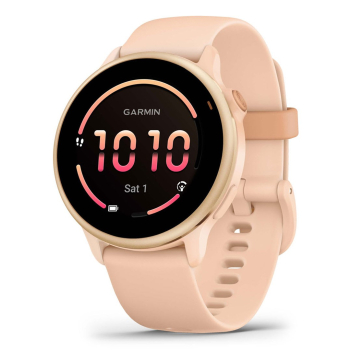 Garmin vívoactive 6 3,05 cm (1.2") AMOLED 42 mm Cyfrowy 390 x 390 px Ekran dotykowy Różowy Wi-Fi GPS