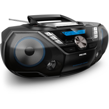 Philips AZB798T/12 przenośny system stereo Analogowe i cyfrowe 12 W DAB, DAB+, FM Czarny Odtwarzacz mp3