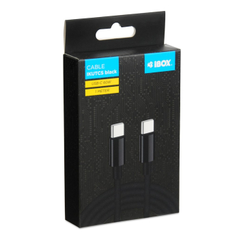 IBOX KABEL IKUTCS1B USB-C 60W SILICON 1M BLACK